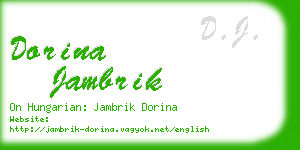 dorina jambrik business card